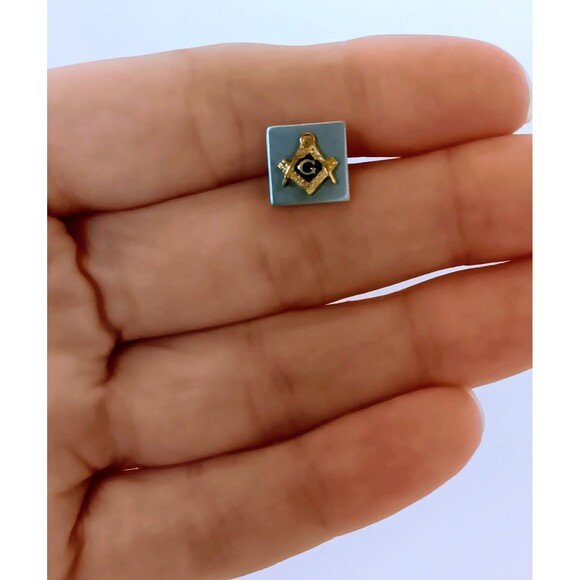 Vintage Masonic Square & Compass Tie Tac / Lapel Pin 12 mm - Picture 10 of 12